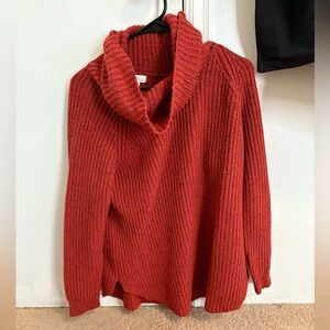 Sun & Shadow Rust Cowl Neck Sweater
